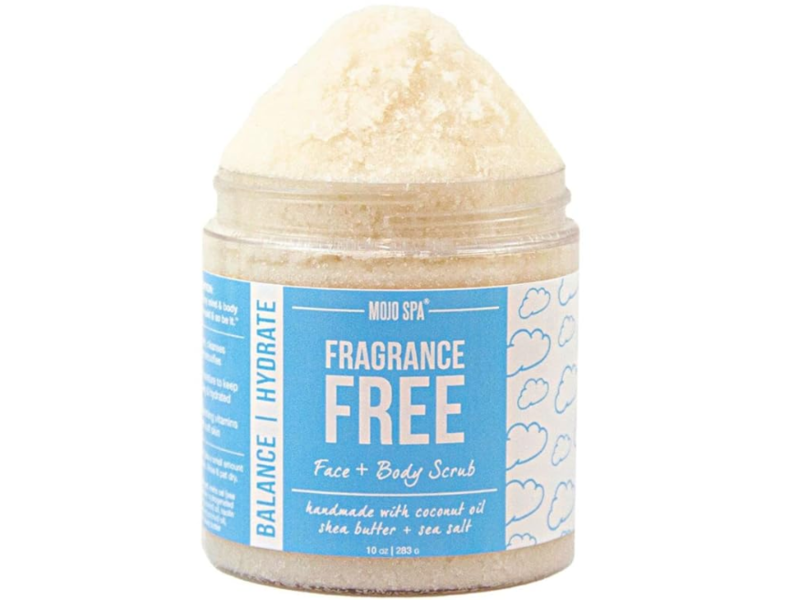 Mojo Spa Face & Body Scrub, Fragrance Free, 10 oz/283 g