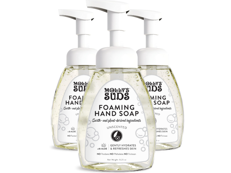 Molly's Suds Foaming Hand Soap with Aloe, 8.25 oz, Pack Of 3
