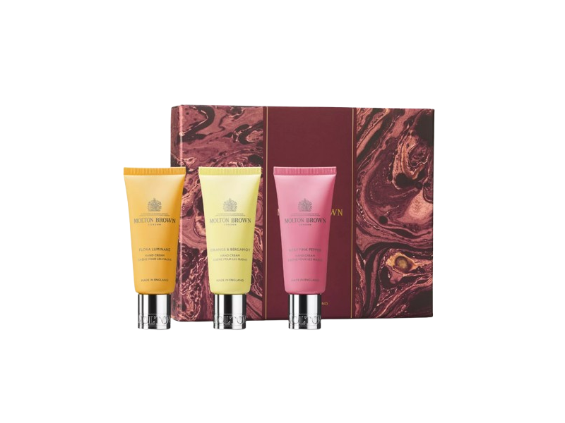 Molton Brown Floral & Spicy Hand Cream Set, Flora Luminare, Orange & Bergamot & Fiery Pink Pepper, 1.4 fl oz/40 mL