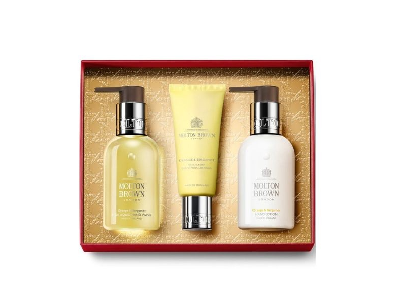 Molton Brown orange and bergamot hand care collection