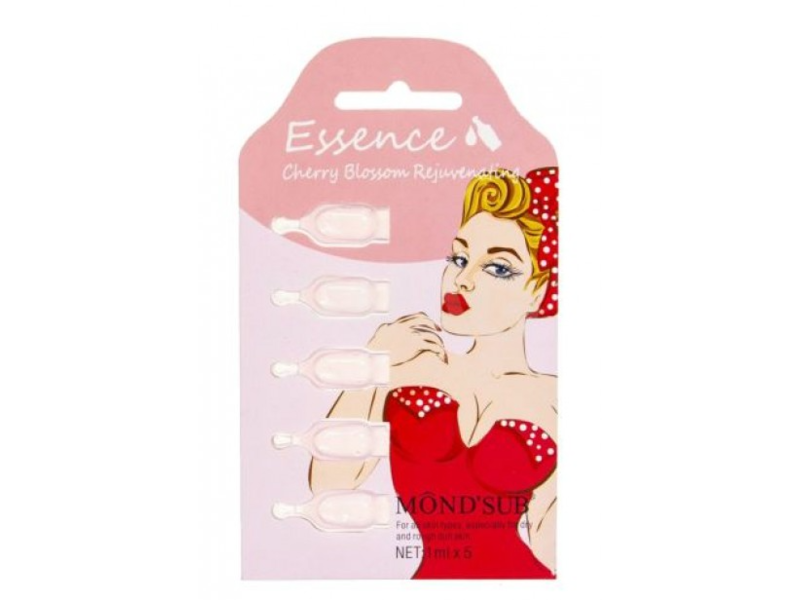 Mond'sub Essence Cherry Blossom Rejuvenating Serum, 1 mL, 5 count