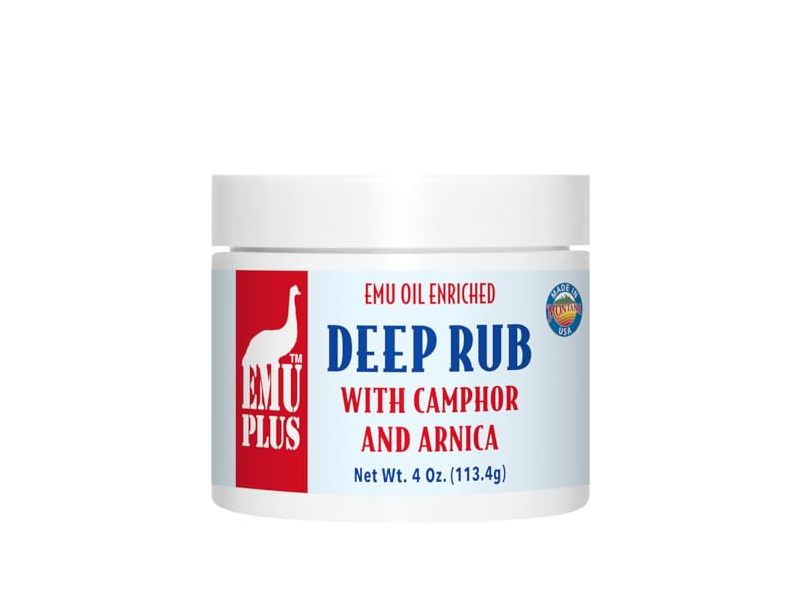 Montana Emu Ranch Emu Oil Enriched Deep Rub, Camphor & Arnica, 4 oz/113.4 g