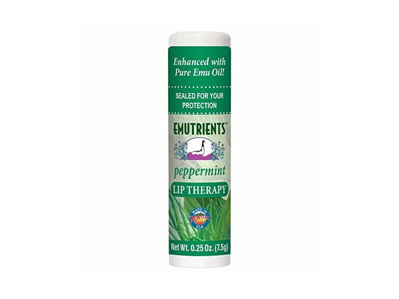 Montana Emu Ranch Emutrients Lip Therapy, Peppermint, 0.25 oz/7.5 g