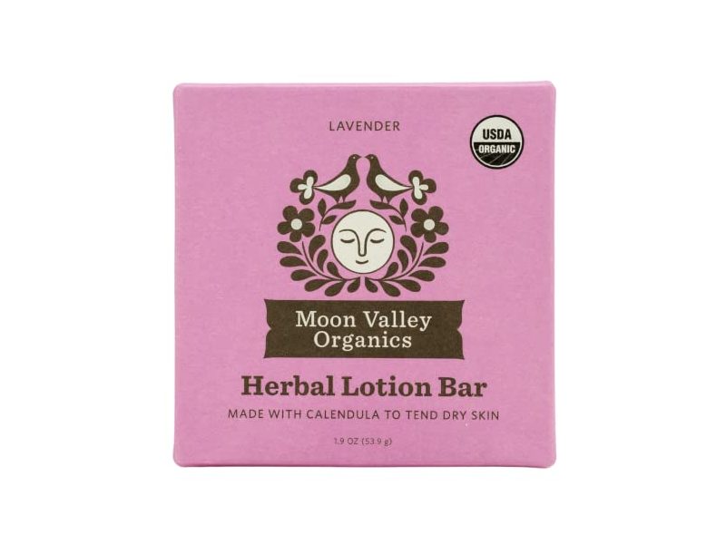 Moon Valley Organics Herbal Lotion Bar, Lavender, 1.9 oz/53.9 g