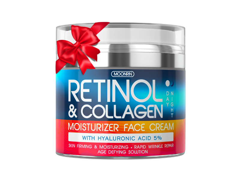 Moonrin Moisturizer Face Cream, Retinol & Collagen, 1.85 fl oz/55 mL