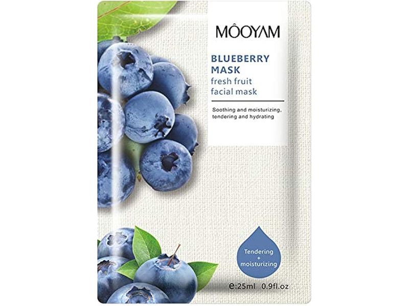Mooyam Blueberry Fresh Fruit Facial Mask, 0.9 fl oz/25 mL