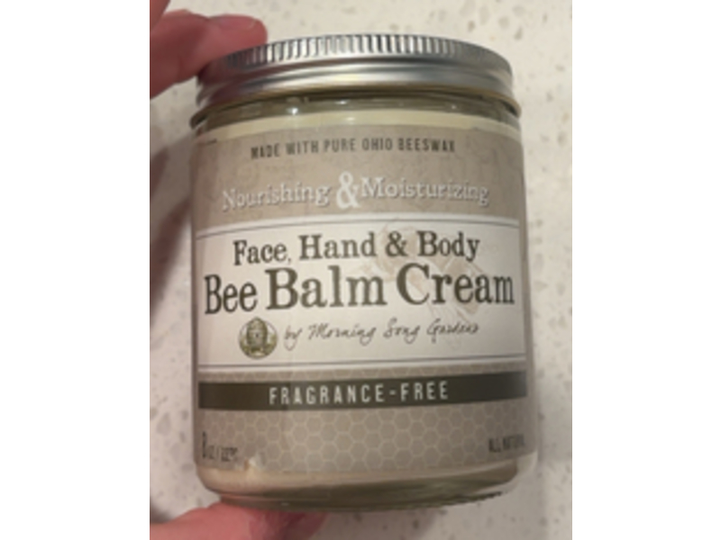 Morning Song Gardens Bee Balm Cream, Fragrance Free, 8 oz/227 g