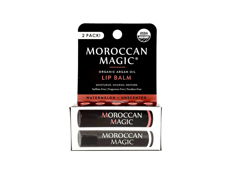 Moroccan Magic Organic Argan Oil Lip Balm, Watermelon, 1.5 oz/4.25 g, Pack Of 2