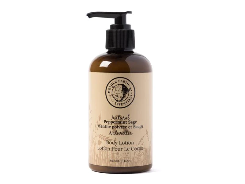 Mother Earth Essentials Natural Body Lotion, Peppermint Sage, 8 fl oz/240 mL