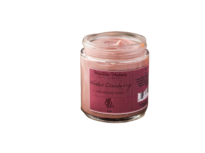 Mountain Madness Natural Body Butter, Winter Cranberry, 4 oz
