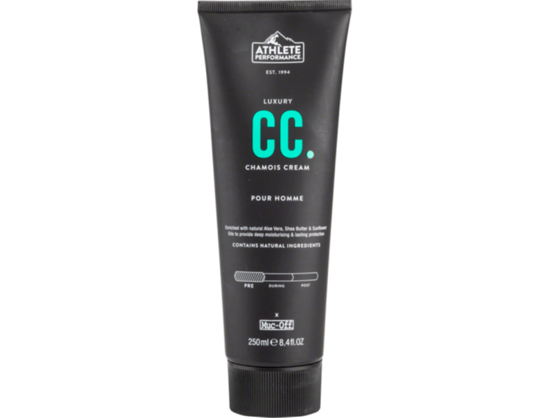 Muc-Off Athlete Performance Luxury Chamois Cream, Aloe Vera + Shea Butter & Sunflower Oils, 8.4 fl oz/250 mL, Pack Of 2