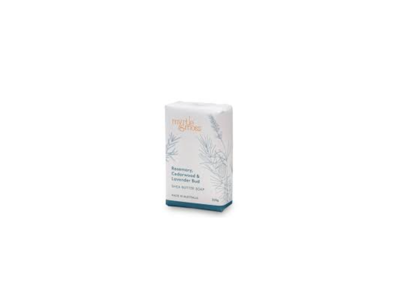 Myrtle & Moss Shea Butter Soap, Rosemary, Cedarwood & Lavender Bud, 200 g