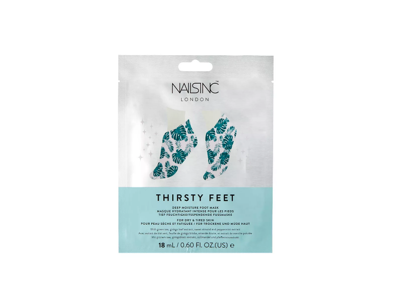 Nails.Inc Thirsty Feet Deep Moisture Foot Mask, 0.60 fl oz/18 mL