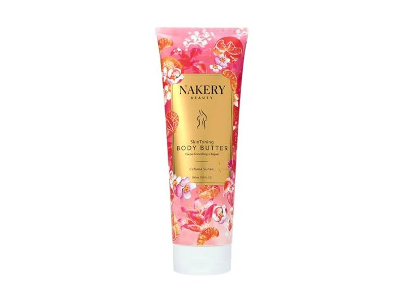 Nakery Beauty Skin Toning Body Butter, Cabana Sunset, 10 fl oz/30 mL