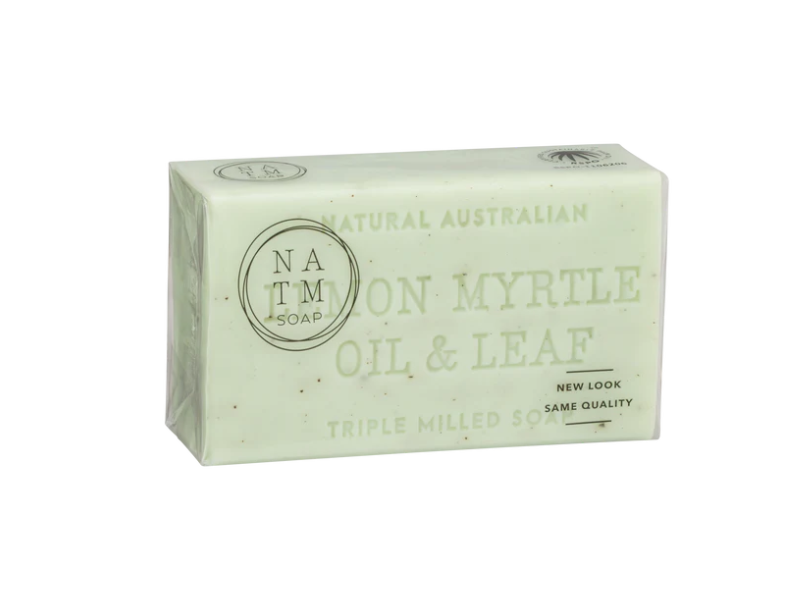 NATM Natural Australian Triple Milled Soap, Lemon Myrtle Oil & Leaf, 200 g