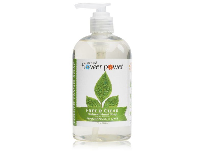 Natural Flower Power Natural Hand Soap, Free & Clear, 12.8 fl oz/380 mL