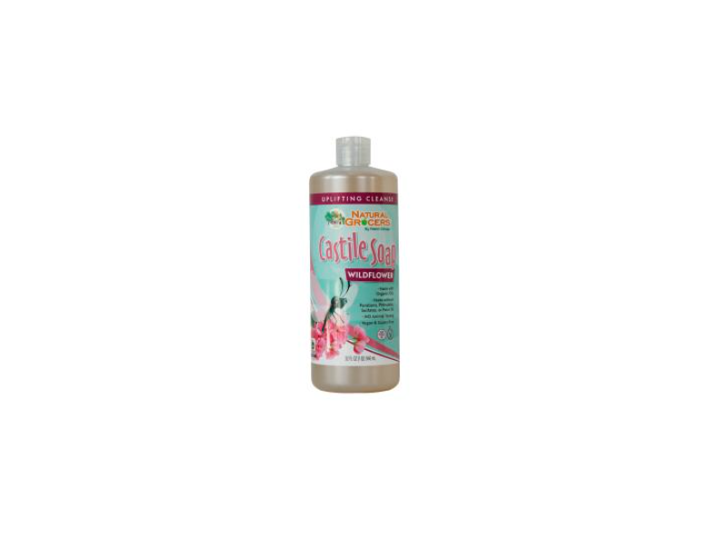 Natural Grocers Castile Soap, Wildflower, 32 fl oz/946 mL