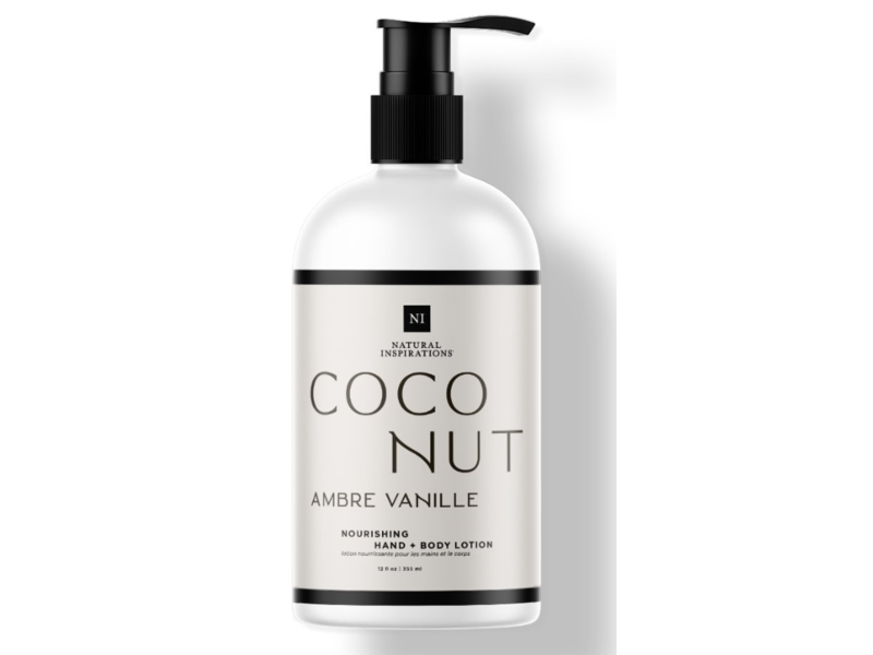 Natural Inspirations Nourishing Hand + Body Lotion, Coconut Ambre Vanille , 12 fl oz/355 mL,