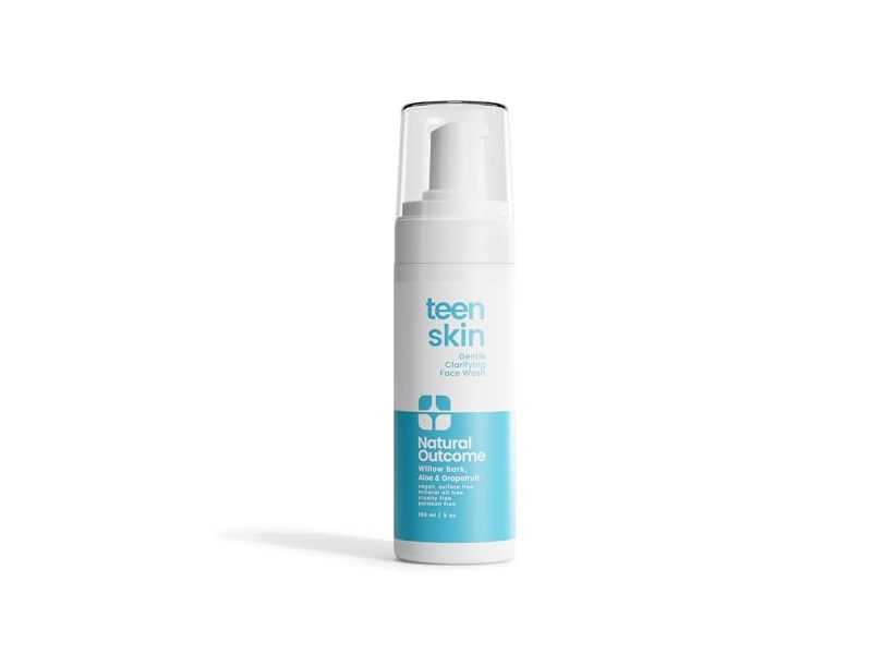 Natural Outcome Teen Skin Gentle Clarifying Face Wash, Willow Bark + Aloe & Grapefruit, 5 oz/150 mL