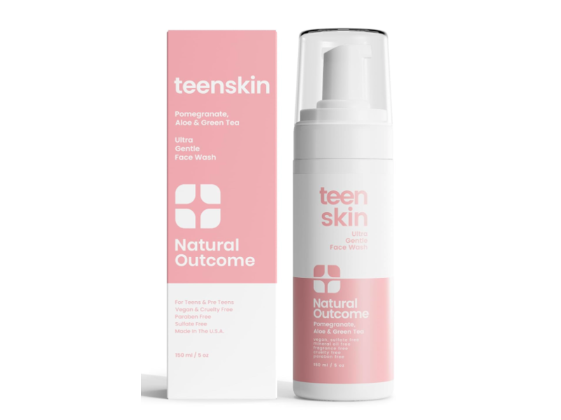 Natural Outcome Teen Skin Ultra Gentle Face Wash, Pomegranate, Aloe & Geen Tea, 5 oz/150 mL