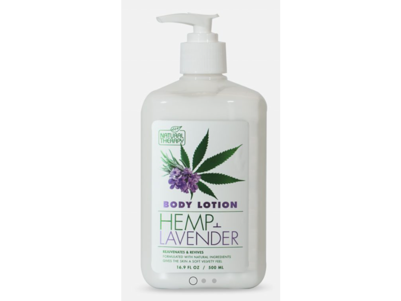 Natural Therapy Body Lotion, Hemp + Lavender, 16.9 fl oz/500 mL