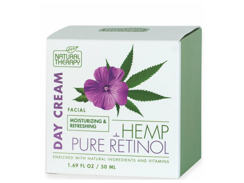 Natural Therapy Facial Moisturizing & Refreshing Day Cream, Hemp Pure Retinol, 1.6 fl oz/50 mL