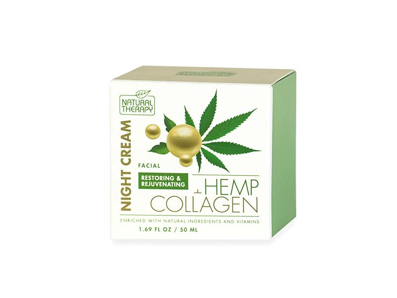 Natural therapy Natural Therapy Hemp & Collagen Night Cream, 1.69 fl oz/50 mL