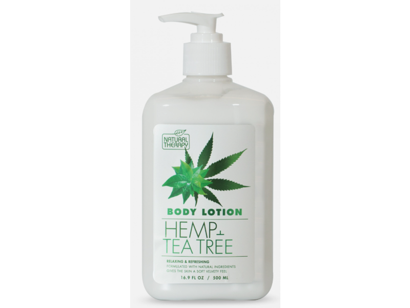 Natural Therapy Relaxing Refreshing Body Lotion, Hemp Tea Tree, 16.9 fl oz/500 mL
