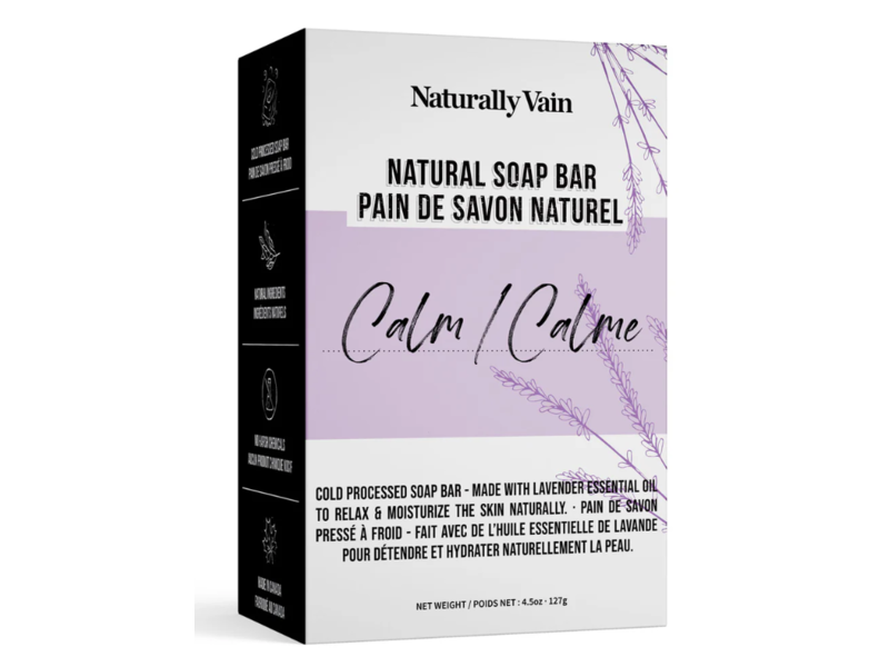 Naturally Vain Natural Soap Bar, Calm, 4.5 oz/127 g
