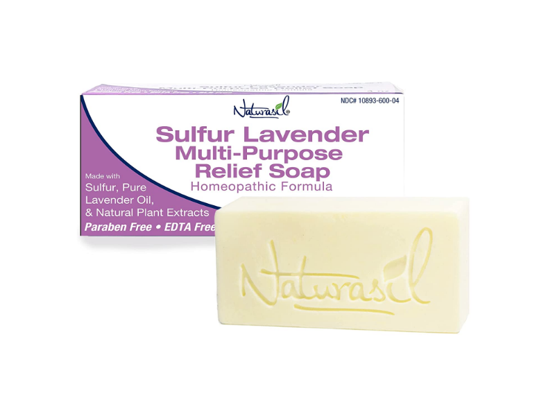 Naturasil Sulfur Multi-Purpose Relief Soap, Lavender, Homeopathic Formula, 4 oz