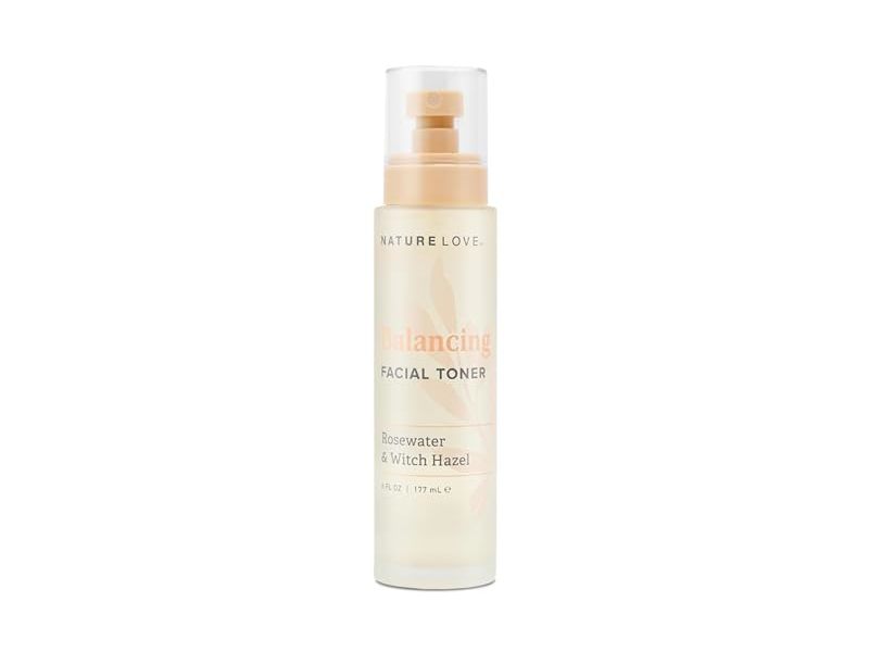 Nature Love Balancing Facial Toner, Rosewater & Witch Hazel, 6 fl oz/117 mL