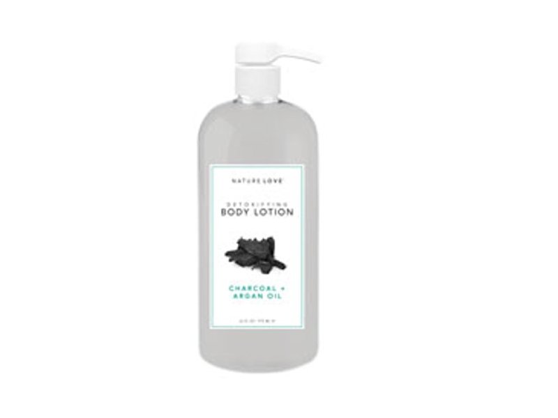 Nature Love Detoxifying Body Lotion Charcoal Argan Oil, 33 Fl oz
