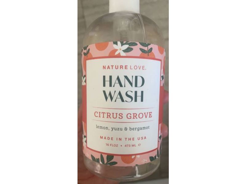 Nature Love Hand Wash, Citrus Grove, 16 fl oz/473 mL