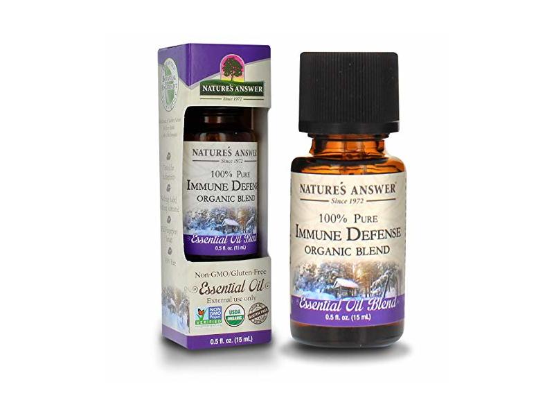 Nature's Answer 100% Pure Immune Defense Organic Blend, Essential Oil Blend, 0.5 fl oz/15 mL