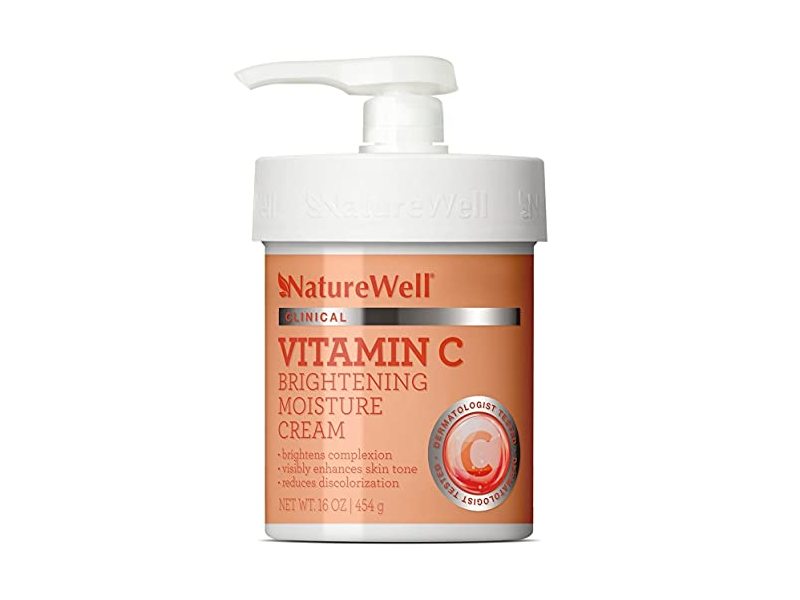 NatureWell Brightening Moisture Cream, Vitamin C, 16 oz/454 g
