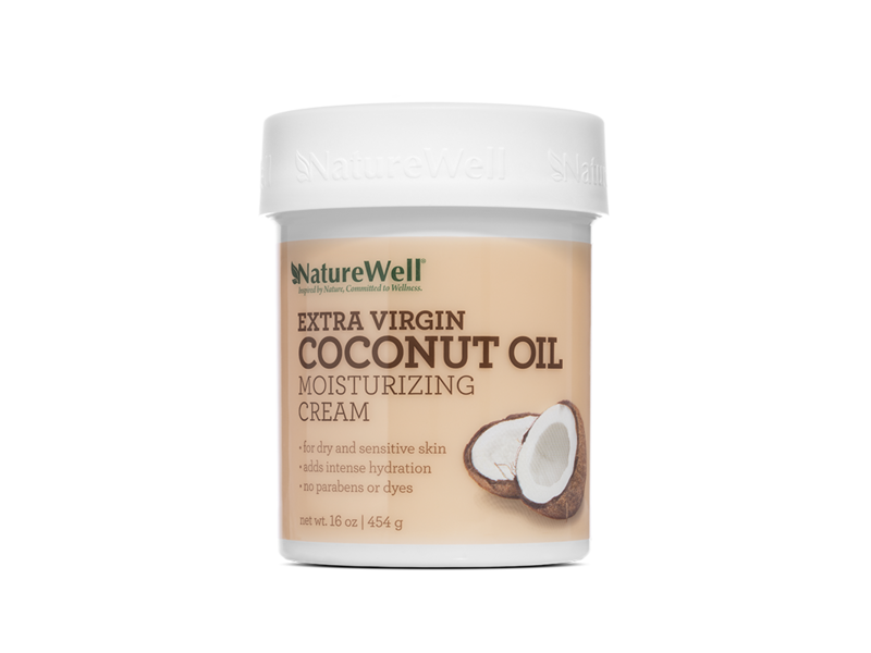 NatureWell Extra Virgin Coconut Oil Moisturizing Cream, 16 oz / 454 g