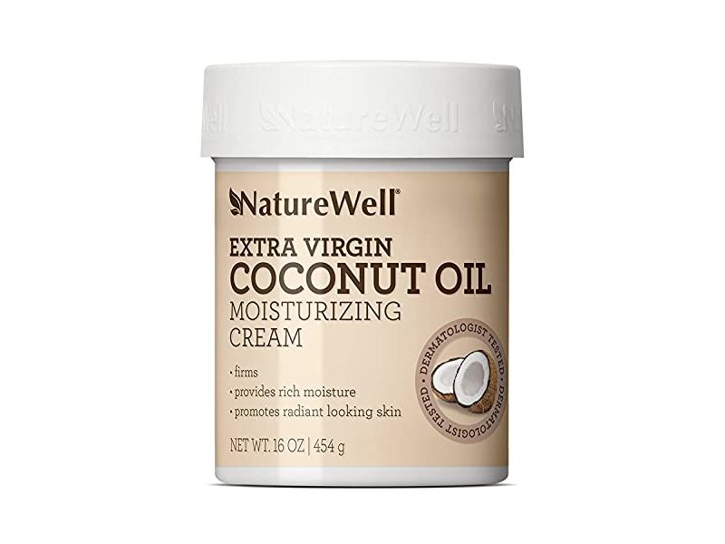 NatureWell Extra Virgin Coconut Oil Moisturizing Cream, 16 oz/454 g