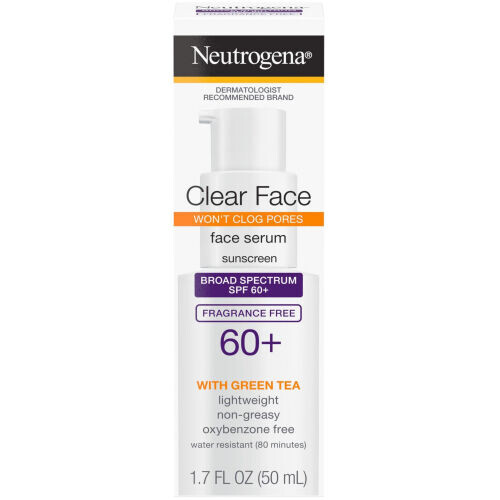 Clear Face Serum Sunscreen With Green Tea Broad Spectrum SPF 60+ Fragrance Free