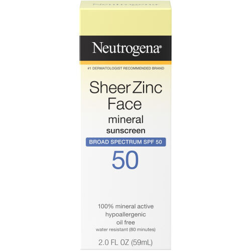 Sheer Zinc Fragrance Free Face Dry Touch Sunscreen Lotion SPF 50