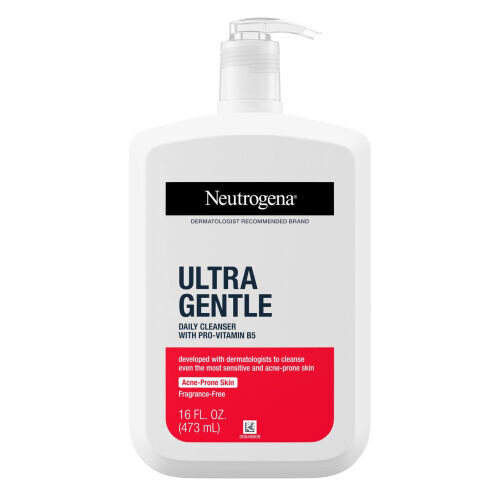 Ultra Gentle Daily Cleanser For Acne Prone Skin, Fragrance-Free