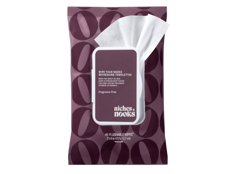 Niches & Nooks Wipe Your Nooks Refreshing Towelettes, 45 Count