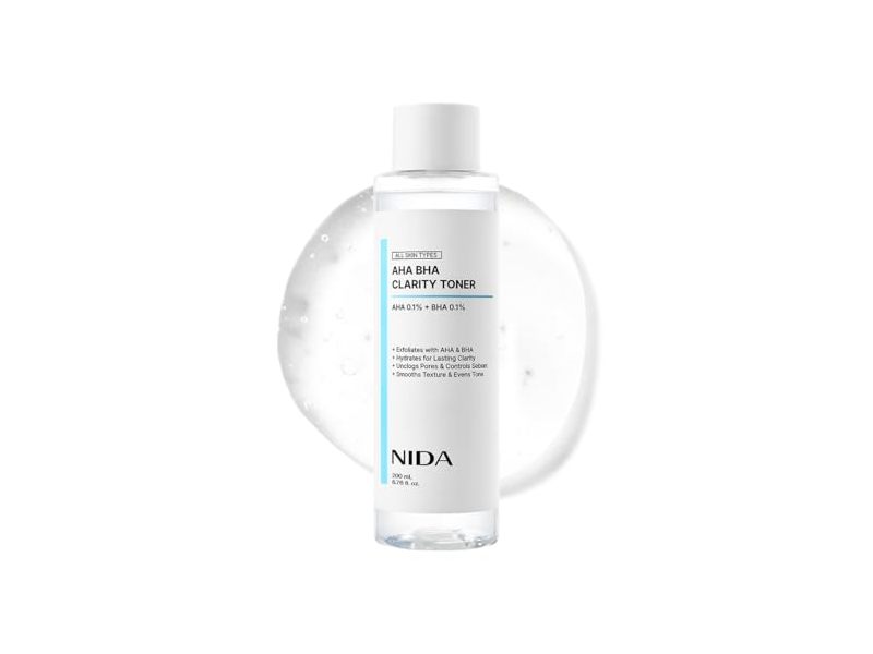 Nida AHA BHA Clarity Toner, 6.76 fl oz/200 mL