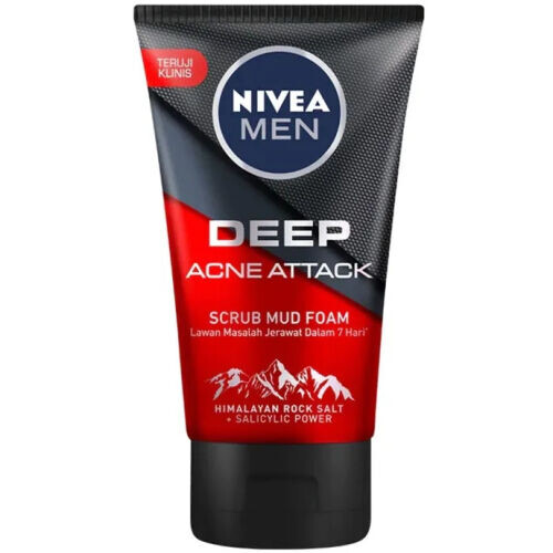 Deep Acne Attack Scrub Mud Foam Himalayan Rock Salt + Salicylic Acid