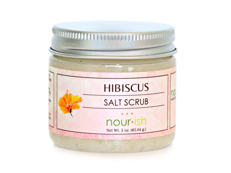 Nour.ish Hibiscus Sea Salt Scrub, 3 oz/85.04 g