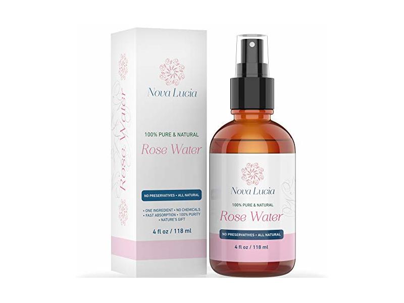 Nova Lucia 100% Pure & Natural Rose Water, 4 fl oz/118 ml
