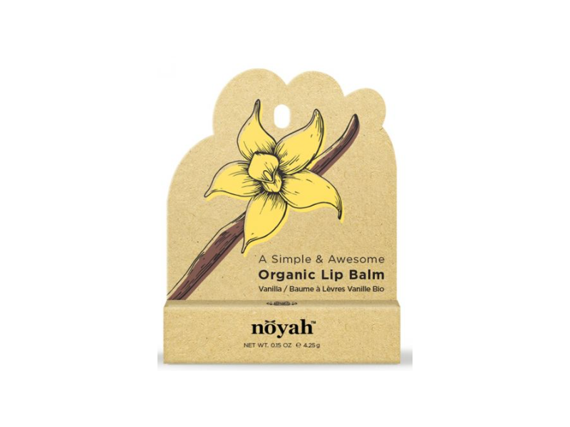 Noyah Organic Lip Balm, Vanilla, 0.15 oz/4.25 g