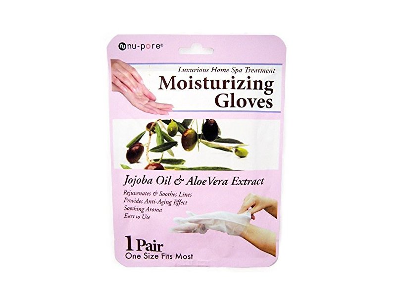 Nu-Pore Luxurious Home Spa Treatment Moisturizing Gloves, Jojoba Oil & Aloe Vera, 1 ct