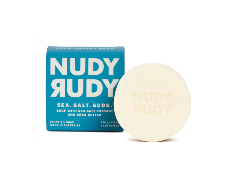 Nudy Rudy Sea Salt Suds Soap, 4.2 oz/120 g