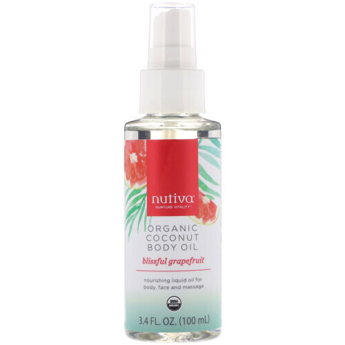 Organic Coconut Body Oil, Blissful Grapefruit