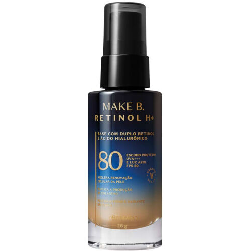 Base Líquida Com FPS 80 Make B. Retinol H+